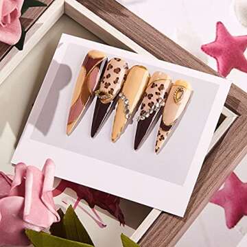 awsmcolor Brown Gel Nail Polish Set, 6 Colors Chocolate Coffee Dark Neutral Gel Nail Polish Long Lasting Soak Off Gel Nail Art DIY Salon Manicure Kit Gift for Girls Women