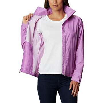 Columbia Women’s Switchback III Waterproof Rain Jacket, Blossom Pink, Medium
