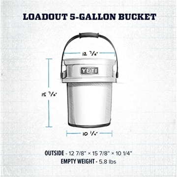 Durable YETI LoadOut 5-Gallon Bucket for All Uses