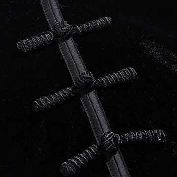 TOPVEST Gothic Velvet Crop Top Long Sleeve Cheongsam