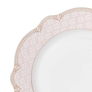 Sandra 20-Piece Bone China Dinnerware Set in Blush Pink