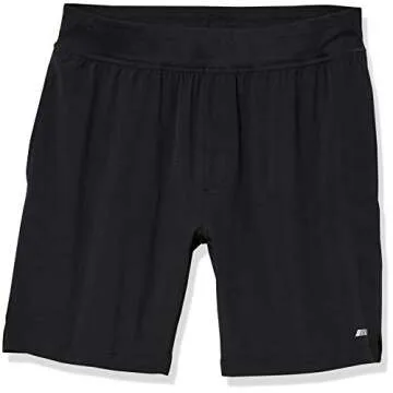 Amazon Essentials Men's Performance Stretch Woven 7" Training Short, Black, Medium