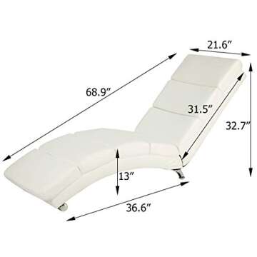 YOLENY Massage Chaise Lounge,Electric Recliner Heated Chair,Ergonomic Indoor Chair, Modern Long Loun...