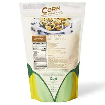 Yellow Corn Flour (14 oz) - Vegan, Non-GMO, Made In USA, Gluten-Free - Cornflour for Mexican Dishes, Bread, Muffins, Cakes, Tortillas, Pupusas & Bakery - Resealable Packaging