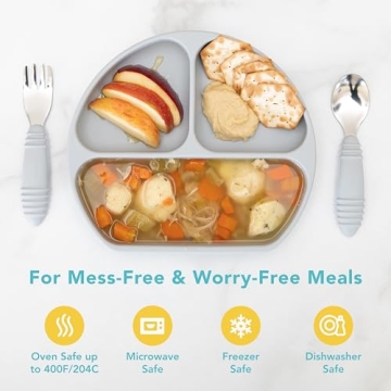 Bumkins Baby Suction Plate - Perfect for Toddler Meals