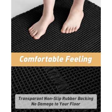 AMOAMI Upgraded Waffle Bath Mat for Stylish Comfort