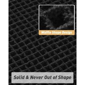 AMOAMI Upgraded Waffle Bath Mat for Stylish Comfort