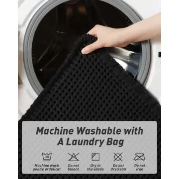 AMOAMI Upgraded Waffle Bath Mat for Stylish Comfort