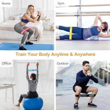 Gritin Resistance Bands - 5 Pack with Carry Bag