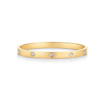 Elegant PAVOI 14K Gold Plated Bangle Bracelet for Women