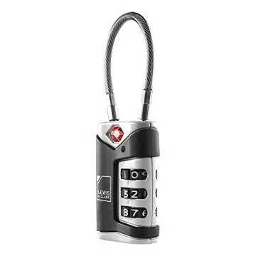 Lewis N. Clark TSA Cable Lock 2 Pack - Durable & Versatile