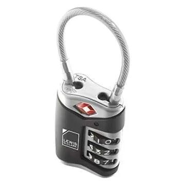 Lewis N. Clark TSA Cable Lock 2 Pack - Durable & Versatile