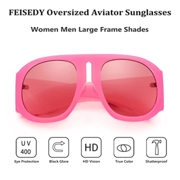 FEISEDY Retro Aviator Sunglasses Unisex Fashion Shades