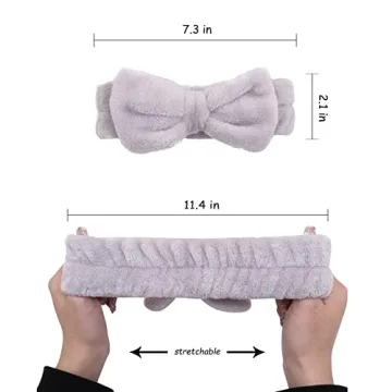 AiMHariacc Cute Bow Headband Set for Skincare and Spa