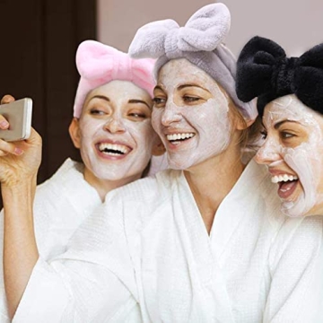 AiMHariacc Cute Bow Headband Set for Skincare and Spa