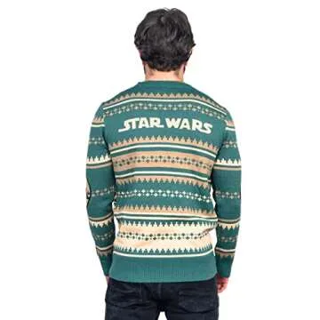 Mad Engine Star Wars Welcome to Tatooine Ugly Christmas Sweater Women & Men - X-Large - Ugly Sweater Men - Star War Ugly Sweater Multicolored