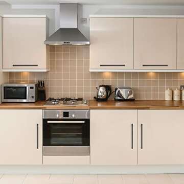 Ravinte 18 Pack 12-3/5 Inch Kitchen Square Cabinet Handles Matte Black Cabinet Pulls Black Drawer Pulls Kitchen Cabinet Hardware Kitchen Handles for Cabinets Cupboard Handles Drawer Handles