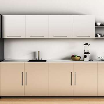 Ravinte 18 Pack 12-3/5 Inch Kitchen Square Cabinet Handles Matte Black Cabinet Pulls Black Drawer Pulls Kitchen Cabinet Hardware Kitchen Handles for Cabinets Cupboard Handles Drawer Handles