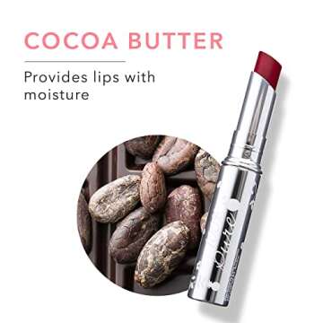 100% PURE Lip Glaze, Cabernet, Tinted Lip Balm, With Cocoa Butter, Vitamin E, Lip Moisturizer, Natural Lip Balm (Pink Mauve Color) - 0.088 oz