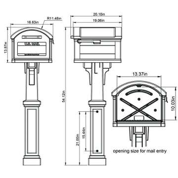 Gibraltar Decorative Package Mailbox - Extra-Large Capacity