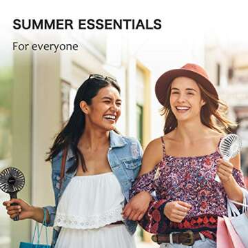 SkyGenius Portable Handheld Fan, 2600mAh Rechargeable Battery/USB Operated Mini Cooling Fan for Home Office Outdoors Travel(Black)…