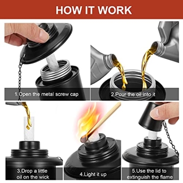 8 Pack Durable Torch Canisters for Stylish Outdoor Lighting