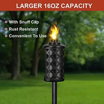 8 Pack Durable Torch Canisters for Stylish Outdoor Lighting