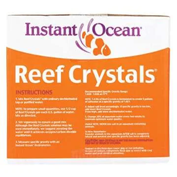Instant Ocean Reef Crystals Reef Salt For 200 Gallons, Enriched Formulation For Aquariums, 25600 Fl Oz (Pack of 1)