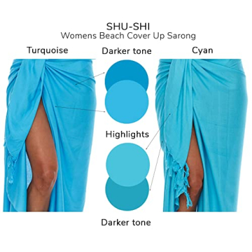 Shu-Shi Womens Beach Cover Up Sarong Swimsuit Cover-Up, Tosca, One Size,Tosca,One Size