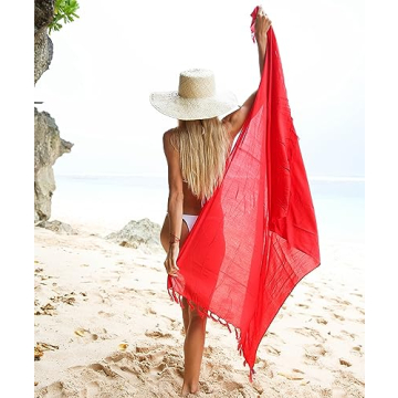 Shu-Shi Womens Beach Cover Up Sarong Swimsuit Cover-Up, Tosca, One Size,Tosca,One Size