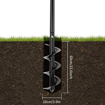 Laelr Garden Auger Drill Non-Slip Handle Efficient Planting