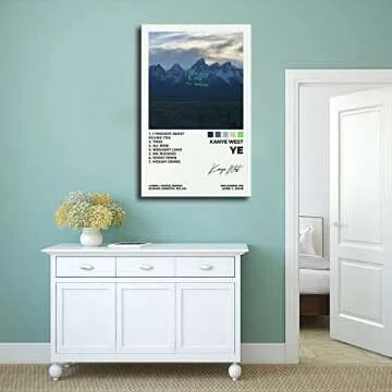 DFGHG Kanye Poster Ye Album Cover Canvas Poster Music Posters Wall Art Decor Print Posters for Room Aesthetic Unframe:12x18inch(30x45cm)
