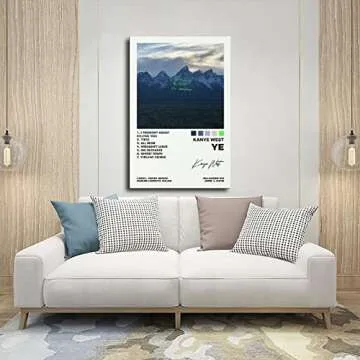 DFGHG Kanye Poster Ye Album Cover Canvas Poster Music Posters Wall Art Decor Print Posters for Room Aesthetic Unframe:12x18inch(30x45cm)