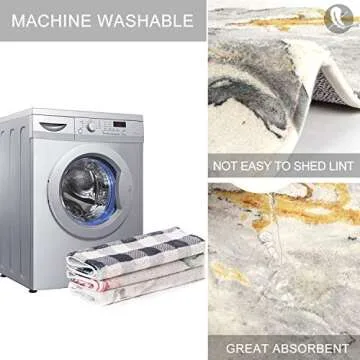 HAOCOO Plush Non-Slip Bathroom Rugs Set for Home