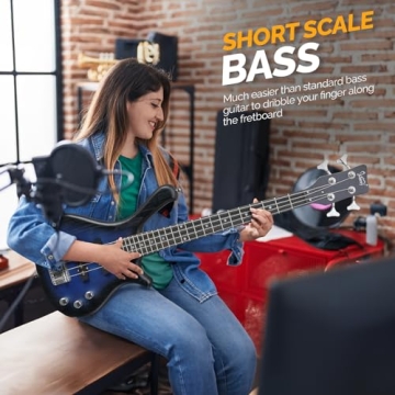 Glarry 4 String Electric Bass Guitar Kit - Dark Blue