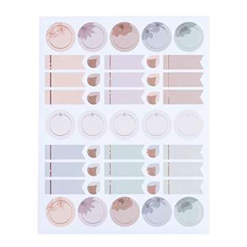 7" x 9" Sticker Pack - In Bloom. 4 Foiled Sticker Sheets with Various Designs. Fun and Function Designs to Optimize Life Planner Organization by Erin Condren.