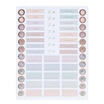 7" x 9" Sticker Pack - In Bloom. 4 Foiled Sticker Sheets with Various Designs. Fun and Function Designs to Optimize Life Planner Organization by Erin Condren.