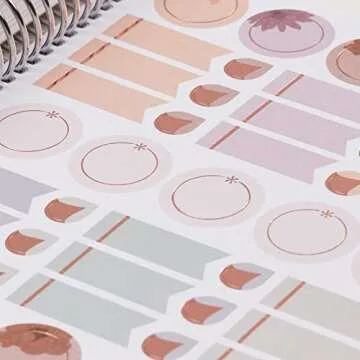 7" x 9" Sticker Pack - In Bloom. 4 Foiled Sticker Sheets with Various Designs. Fun and Function Designs to Optimize Life Planner Organization by Erin Condren.