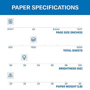 Hammermill Printer Paper, 20 Lb Copy Paper, 8.5 x 11 - 3 Ream (1,500 Sheets) - 92 Bright, Made in th...