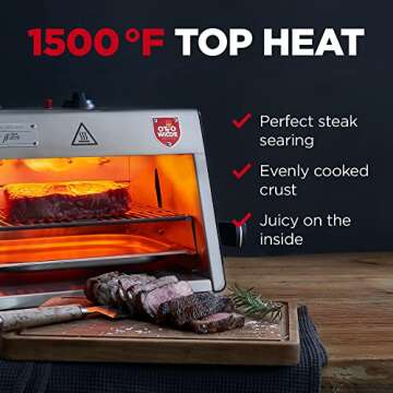 Otto Grill Original Infrared Steak Grill, 1500°F Fast
