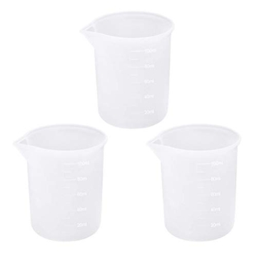 3 PCS 100ml Silicone Measuring Cups for Resin & DIY Crafts - Non-Stick & Durable