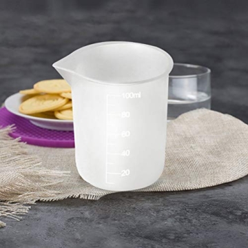 100ml Silicone Measuring Cups for Resin DIY Crafts Non-Stick