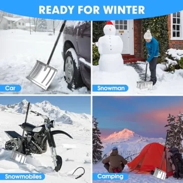 Adjustable Heavy Duty Aluminum Snow Shovel for Winter