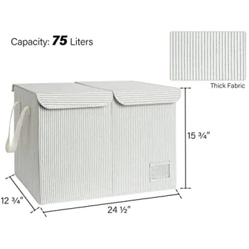 Stylish StorageWorks Toy Organizer for Kids - Grey Stripes