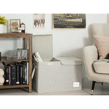 Stylish StorageWorks Toy Organizer for Kids - Grey Stripes