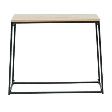 C-Hopetree Console Narrow Entry Table for Entryway Hallway Sofa - Black Metal
