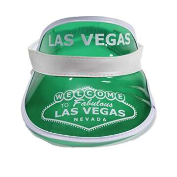 Forum Novelties 72130 Las Vegas Visor, One Size, Green & White, Pack of 1