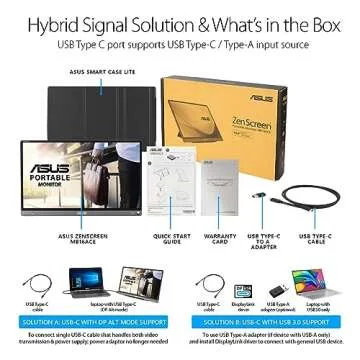 ASUS ZenScreen 15.6” Portable Monitor - 1080P Quality & Compact
