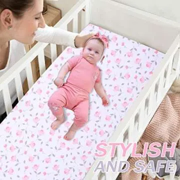 Cloele Soft Elephant Baby Crib Bedding Set for Girls