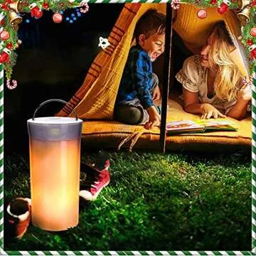 PDGROW LED Flame Effect Light, Flame Lamp 4 Modes USB Rechargeable Fire Lights Indoor Campfire Outdoor Decorative Lantern Hanging Lamps Fireplace Romantic Light for Home Party Camping Bar